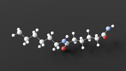 nylon 66 molecular structure, polyamide, nylon, ball and stick 3d model, structural chemical formula with colored atoms