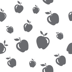 seamless pattern vector with silhouette apples
