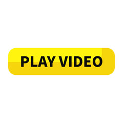 Play Video Button In Yellow Rectangle Shape For Promotion Business Marketing
