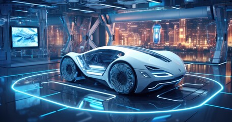 Futuristic sports car