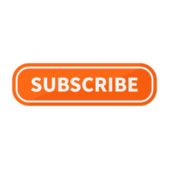 Subscribe Button In Orange Rectangle Rounded Shape For Advertisement Business Marketing
