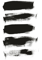 Hand Drawn Flat Calligraphy Paint Brush Regular Long Background High Detail Abstract Vector Background Set 