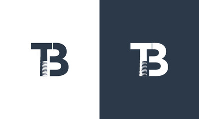 collection of tb or bt initials in the form of a bolt engraving with a vector logo design