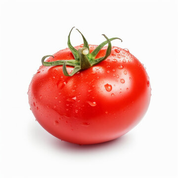 Tomato an slice isolated white background