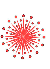 fireworks illustration with transparent background