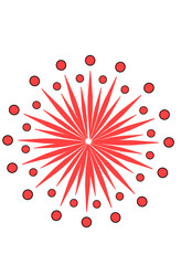 fireworks illustration with transparent background