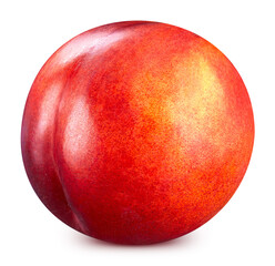 Fototapeta premium Organic peach isolated on white background