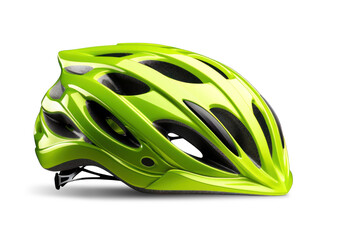 Bicycle helmet isolated on white background. Sports helmet to protect a cyclist close-up - Powered by Adobe