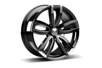 Foto op Canvas Car drive isolated on a white background. Alloy wheel design for car wheel. Close-up © Anoo