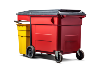 Garbage bin or container isolated on white background. Separate waste collection. Ecology. Container for collecting garbage