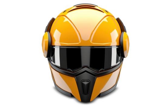 Motorcycle helmet isolated on white background. Modern helmet design for motorcyclists. Safety and protection on the highway