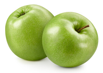 Organic apple isolated on white