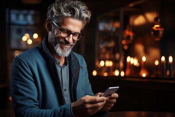 man with smartphone