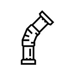 fuel pipeline line icon vector. fuel pipeline sign. isolated contour symbol black illustration