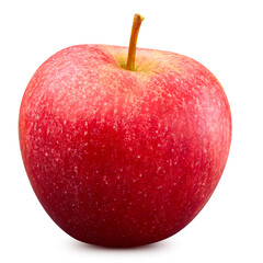 Organic red apple isolated on white background