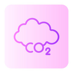 CO2 cloud gradient icon