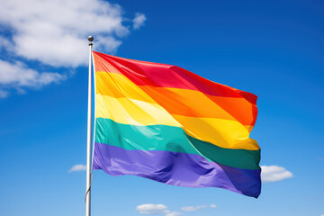 Rainbow Flags in a pride celebration, representing unity and acceptance