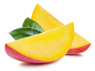 Mango isolated. Fresh organic mango with leaves - 683397983