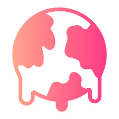 global warming gradient icon