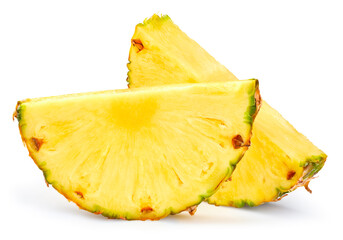 Ripe pineapple fruit isolated on white background