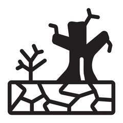 drought glyph icon