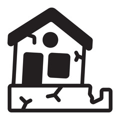 earthquake glyph icon