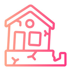 earthquake gradient icon