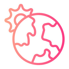 global warming gradient icon