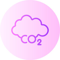 CO2 cloud gradient icon