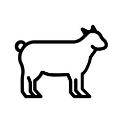silhouette of a sheep