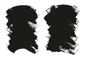 Hand Drawn Flat Sponge Thick Artist Brush Curved Background High Detail Abstract Vector Background Set 