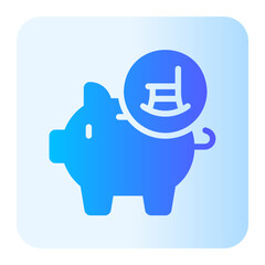 Obraz premium piggy bank gradient icon