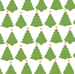 Obraz premium seamless pattern with christmas trees winter holiday