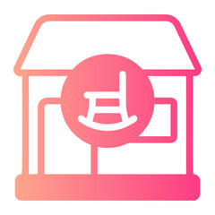 retirement home gradient icon