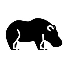 hippopotamus Icon Illustration