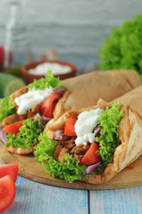 A traditional dish of Greece - gyros	