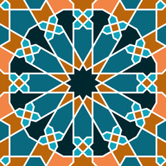 Seamless geometric ornament based on traditional islamic art