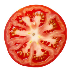 Tomato slice isolated transparent background