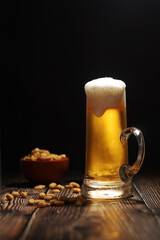 A mug with traditional German lager beer