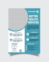 Hospital creative flyer template, medical unique flyer, healthcare flyer layout a4