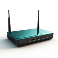router on a white background, in the style of dark green