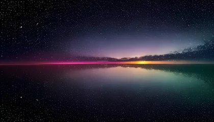 Keuken spatwand met foto aurora borealis over the lake © HK-ROSSY