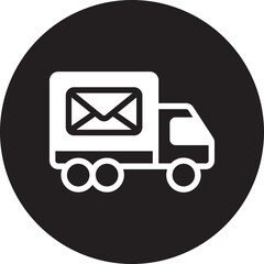 postal delivery glyph icon