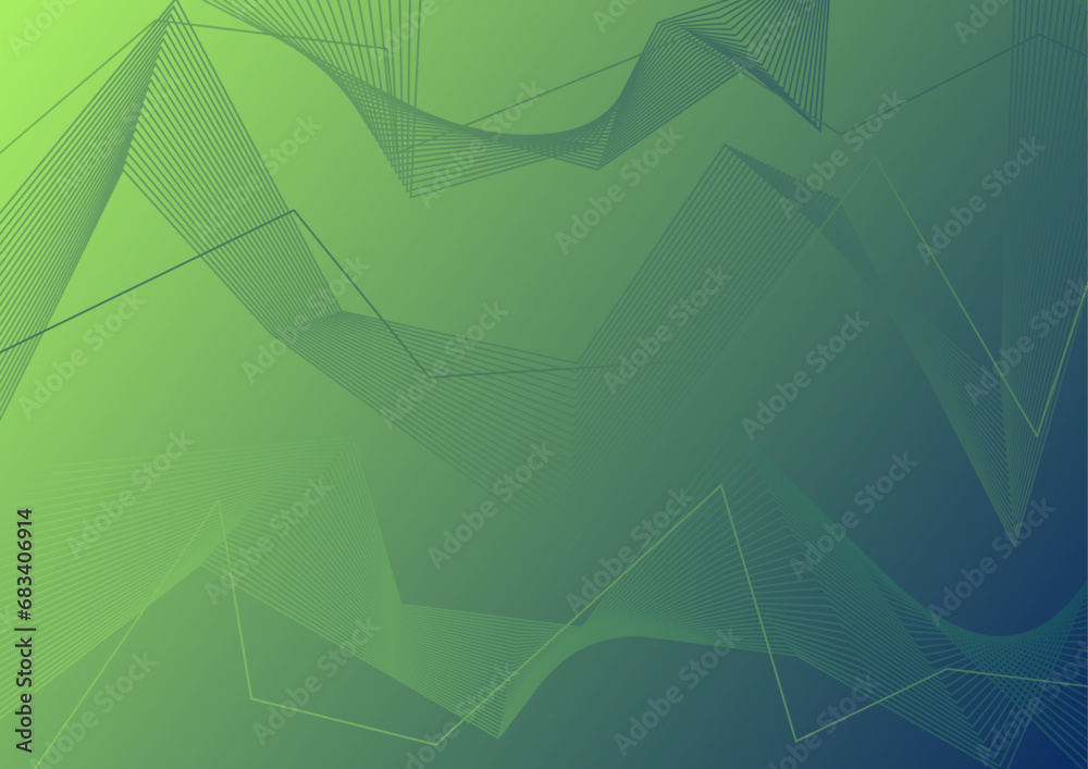 Wall mural vivid gradient lines abstract design