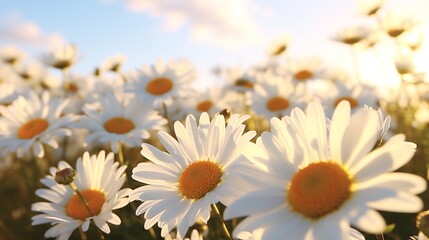 : field of daisy flowers