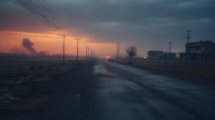 une route a la campagne, généré par IA