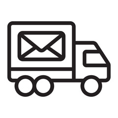 postal delivery line icon