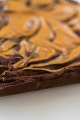 Chocolate fudge with peanut butter swirl
