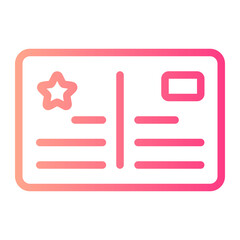 postcard gradient icon