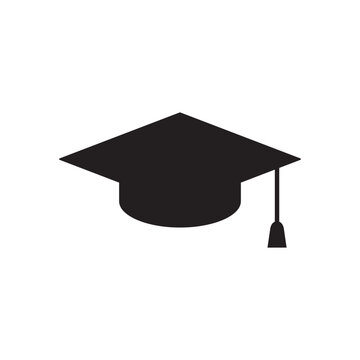 graduation hat icon design vector isolated